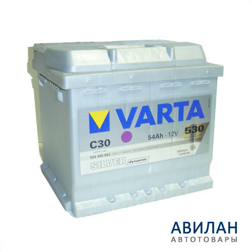 Аккумулятор VARTA Silver Dynamic 54 о/п 554400. RSS - ООО, АВИЛАН - контак